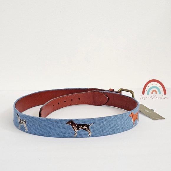 New! Smathers & Branson x J. Crew Dog Needlepoint Belt - Picture 6 of 14